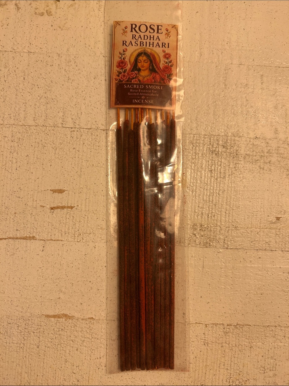 Rose Radha Rasbihari Sacred Smoke Incense, NWT